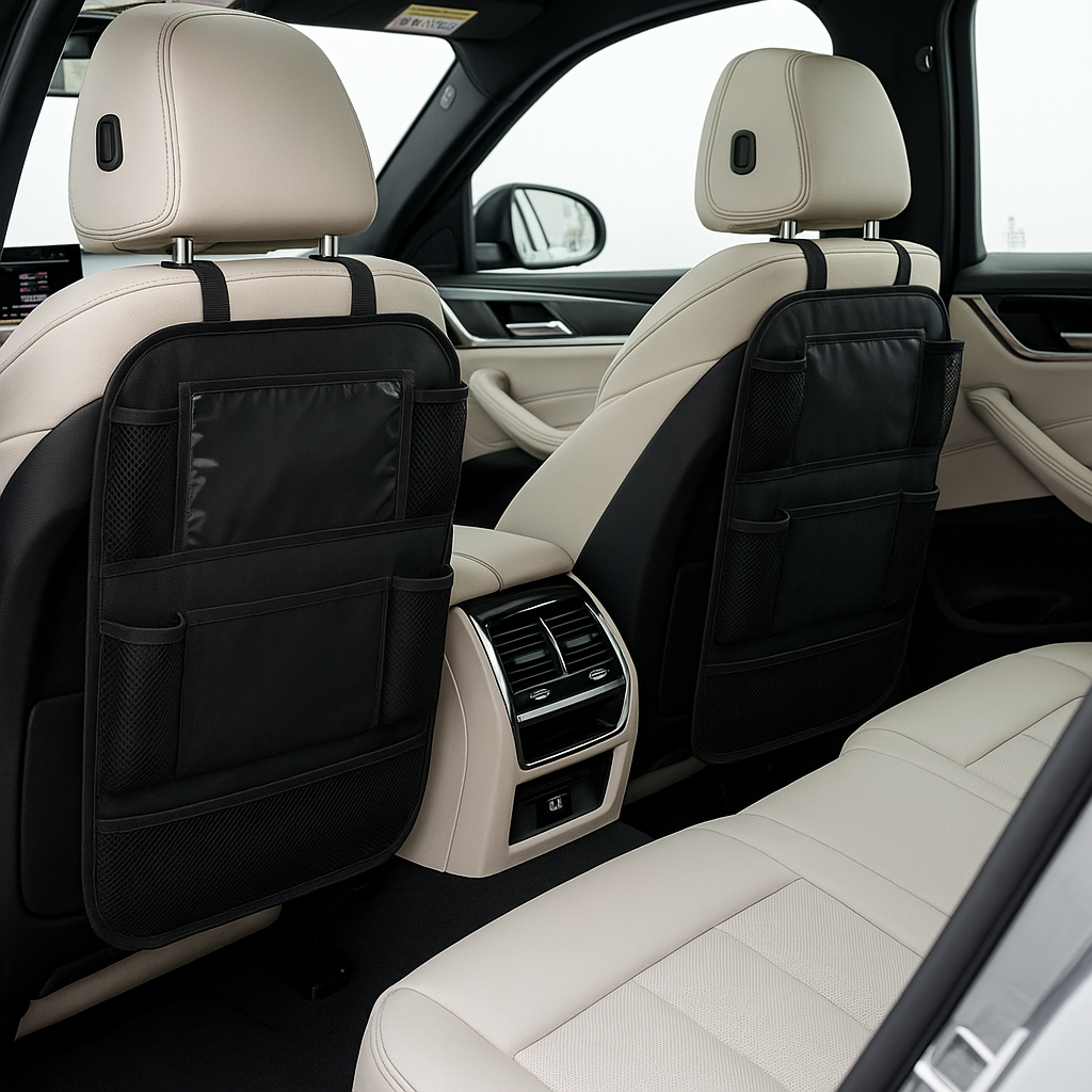Auto Rücksitz Organizer – Viel Stauraum, Tablet-Fach & Schutz für Vordersitze