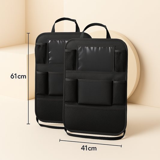 Auto Rücksitz Organizer – Viel Stauraum, Tablet-Fach & Schutz für Vordersitze